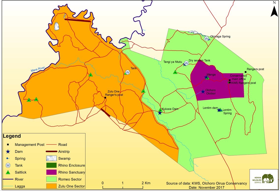 Olchoro Oirua Conservancy Map